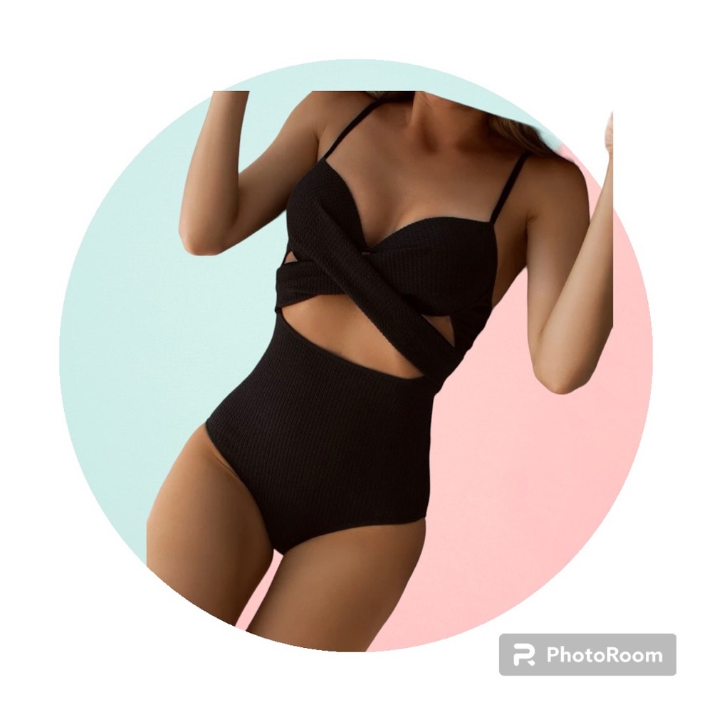 Criss Cross Push Up One Piece Swimsuit